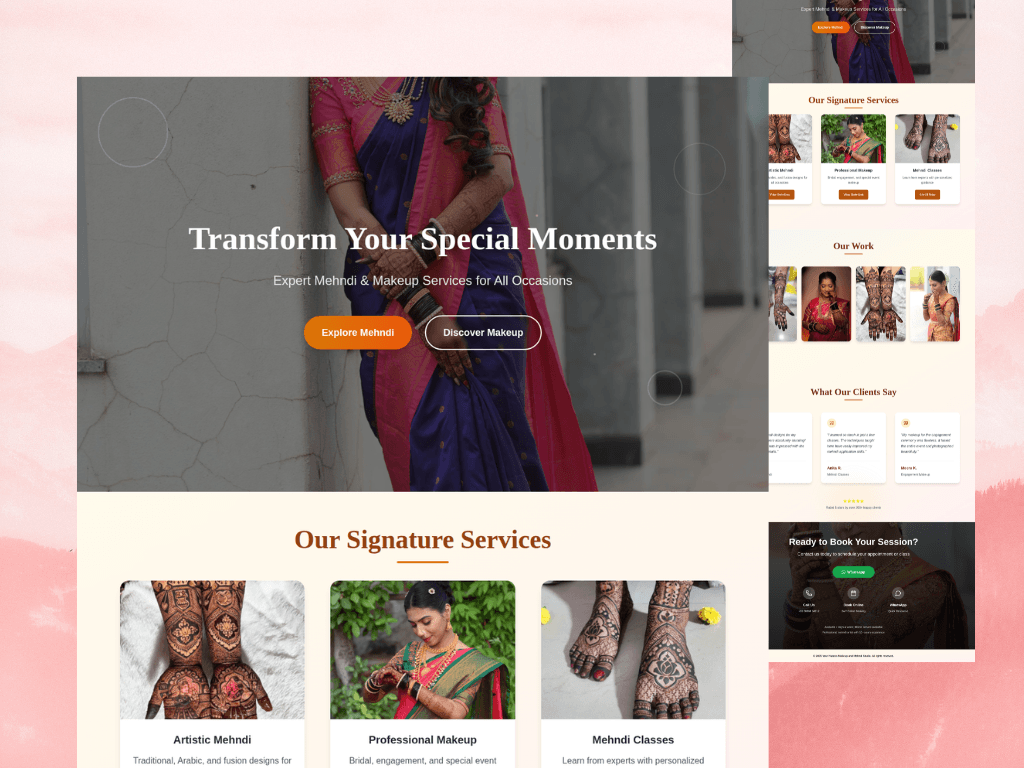 Nutan Makeover & Mehandi