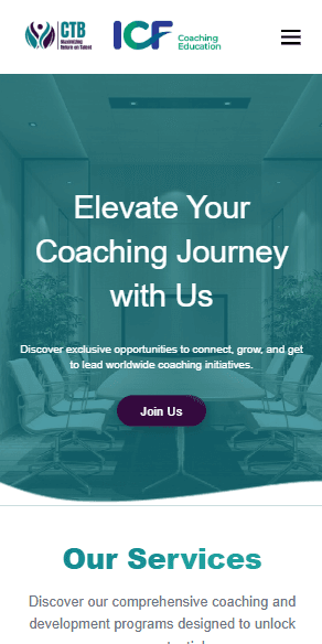 Come To Be Coaching Mobile View