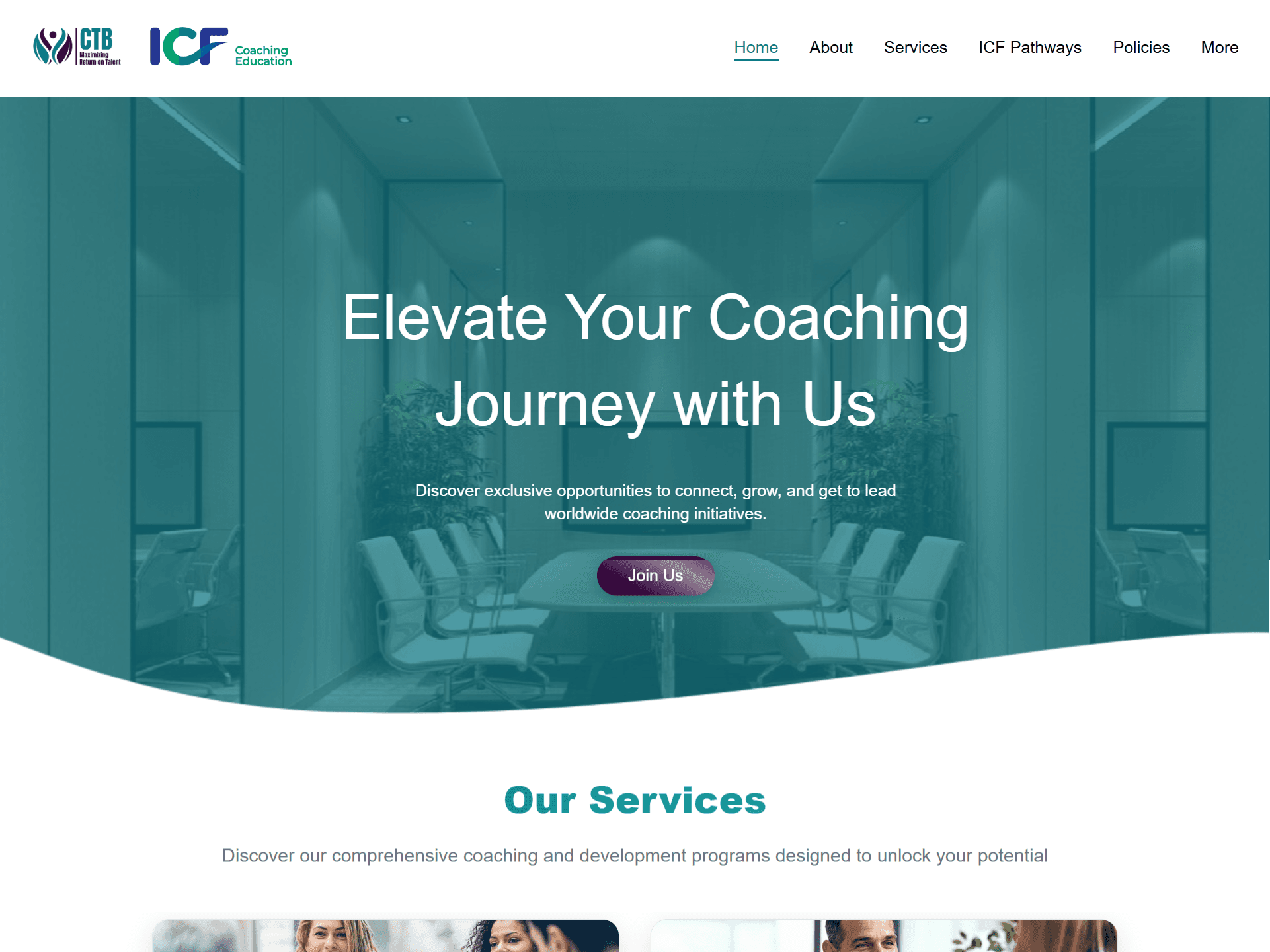 Come To Be Coaching Tablet View