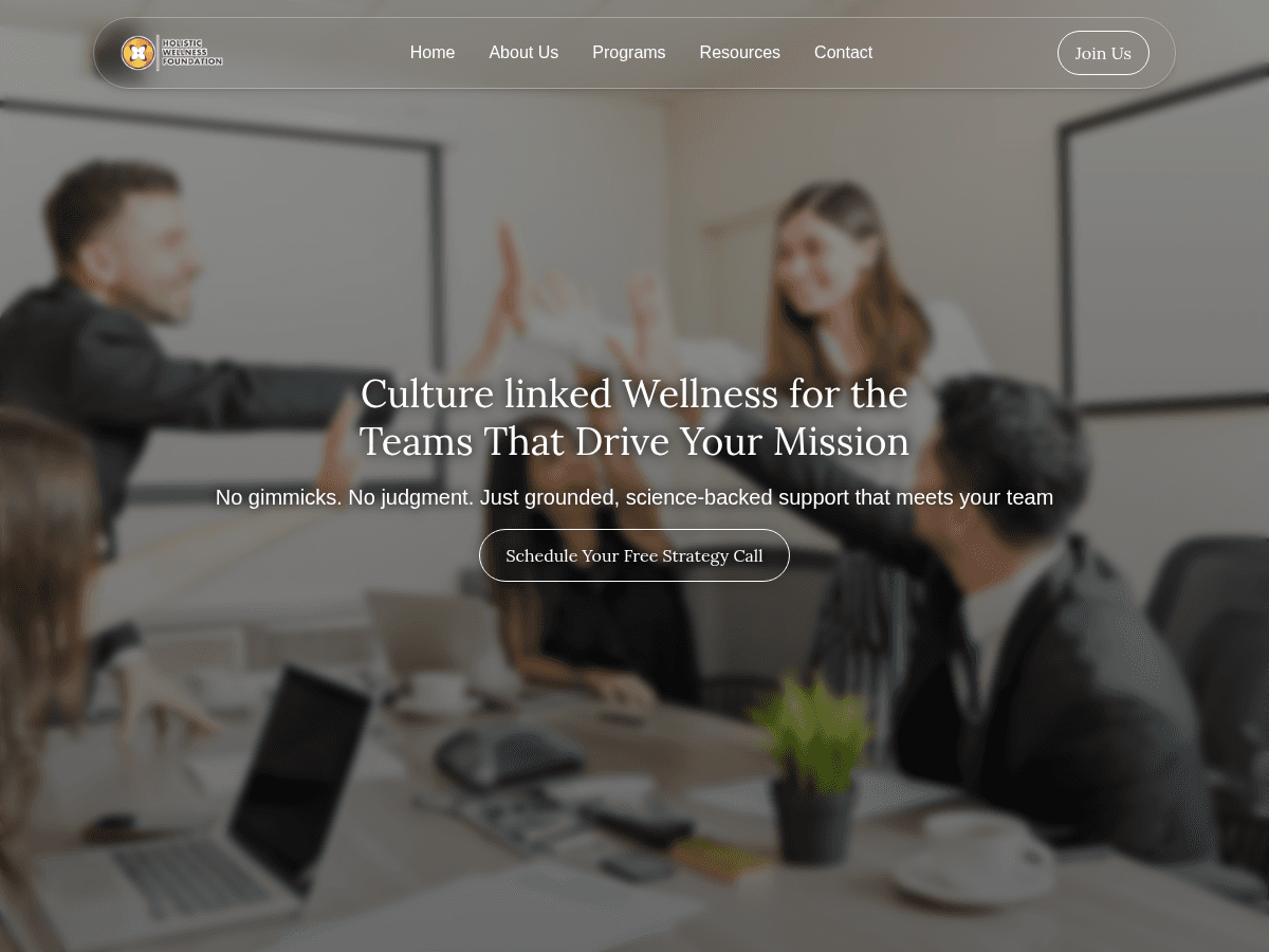 Holistic Wellness Foundation Tablet View
