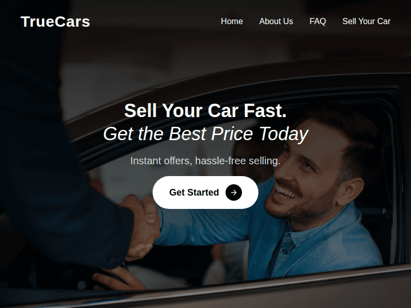 True Cars Tablet View